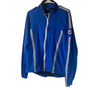 Castelli XXL Blue Cycling Jacket Reflective Zipper Pockets Sportswear Men READ